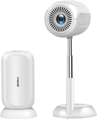 【Enfoque automático 3D TOF y aplicaciones Android integradas】Mini proyector VGKE Mini proyector portátil con WiFi 6 y Bluetooth, soporte 4K, Blanco