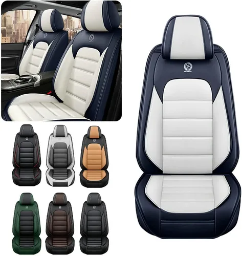 Miniatura 2 de Fundas de asiento de automóvil para Ford Bronco Sport 2021-2025, impermeables, suaves, transpirables, de piel sintética, con bolsillos de Azul