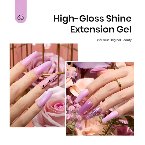 Miniatura 4 de Beetles - Juego de gel de extensión de uñas Blackberry Glaze, 12 colores, kit de gel de uñas de polietileno, para principiantes, bricolaje, hogar