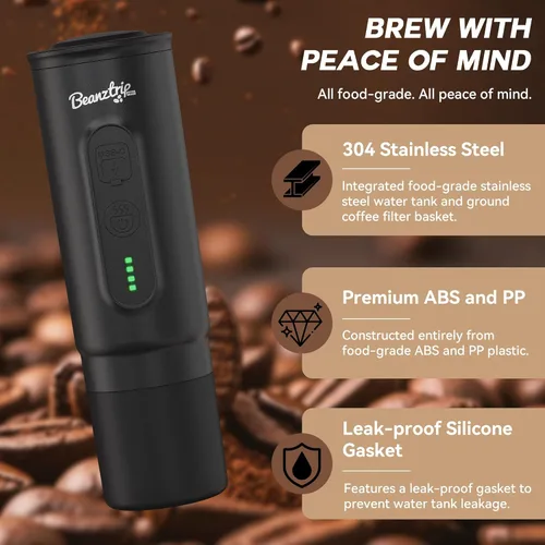 Miniatura 3 de H02 PRO - Máquina de café espresso portátil, cafetera de viaje para cápsulas NS y café molido, mini cafetera pequeña para acampar para el día