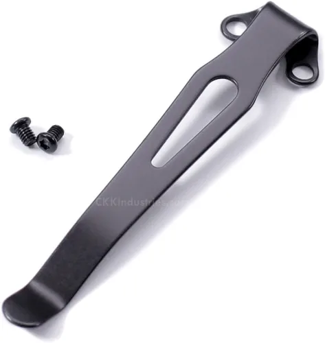 Miniatura 27 de EZSMITH (Modelo 1 Pinza de bolsillo universal - (Acabado táctico negro) - Pinza de bolsillo de repuesto para cuchillos plegables, teléfonos