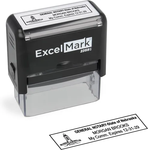 Miniatura 26 de ExcelMark Sello Notarial para los 50 Estados - Sello Oficial del Estado - Texas Negro
