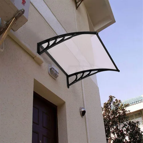 Miniatura 2 de Toldo para puerta de patio, cubierta de policarbonato para puerta delantera al aire libre, protección UV, lluvia, nieve, luz solar, hoja hueca
