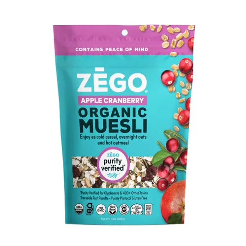 Miniatura 5 de ZEGO Foods Organic Superfood Avena y Muesli, certificado sin gluten (manzana y arándano) 13 onzas