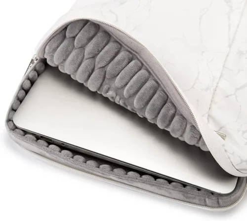Miniatura 6 de Kinmac - Bolso bandolera para laptop de 360 grados, blanco (White Marble)