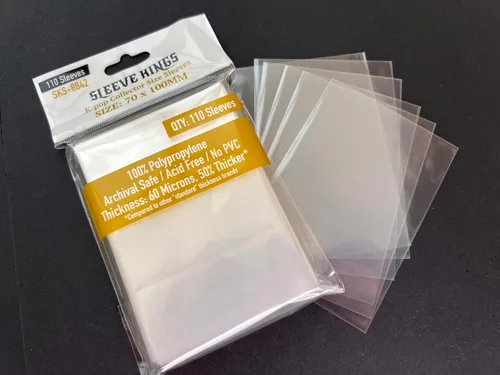 Miniatura 2 de Sleeve Kings SKS-8842 - Fundas para tarjetas de coleccionista K-Pop, 110 unidades, 2.756 x 3.937 in, polipropileno extra transparente de 60 micras