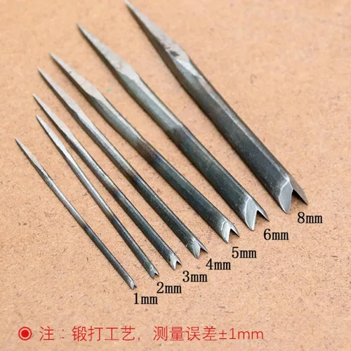 Miniatura 2 de 0.0-0.3 in V Tipo Exposición Triángulo Cincel de carpintería Cinceles Mano Madera Tallar Cuchillos PARA Tallar Herramientas en Blanco (1 unid) 0.079