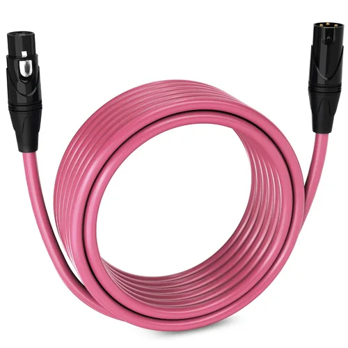 Miniatura 27 de LyxPro Cable de micrófono XLR hembra a macho de ángulo recto de 3 pines de 1.5 pies para altavoces amplificados, interfaz de audio, rendimiento