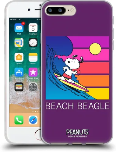 Miniatura 202 de Head Case Designs Peanuts Tropical Surf Snoopy Aloha Disco Gel Funda con licencia oficial [protección de grado militar] compatible con Apple iPhone