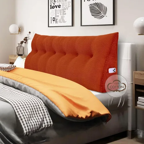 Miniatura 31 de WOWMAX - Almohada triangular para cabecero; almohada en forma de cuña para cabecero; almohada grande de refuerzo para cama, almohada