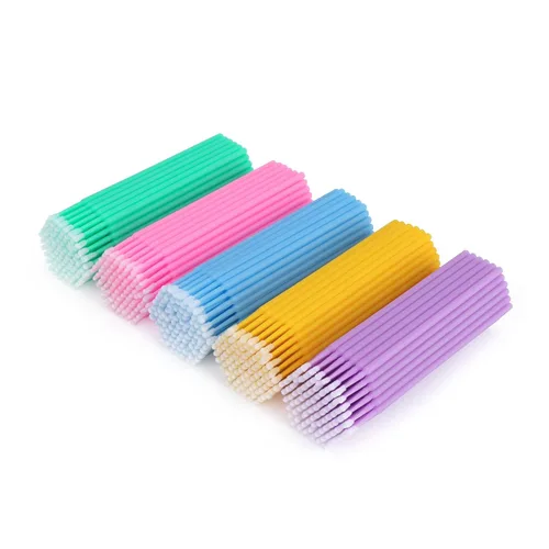 Miniatura 7 de G2PLUS 500 PIEZAS Hisopos de Algodón, Cepillos Aplicadores Micro Desechables para Maquillaje y Cuidado Personal, Hisopos Micro para Extensiones