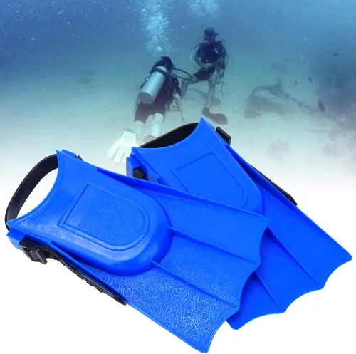Miniatura 6 de Keenso Aletas de natación para niños, 1 par de aletas cortas de buceo para niños, aletas de entrenamiento de natación de PVC, aletas ligeras de buceo