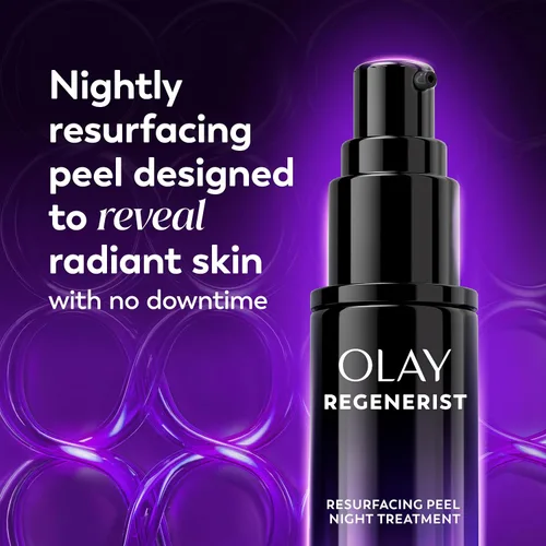 Miniatura 3 de Olay Regenerist - Exfoliante químico para cara, mascarilla facial durante la noche, cuidado de la piel antienvejecimiento, suero de noche