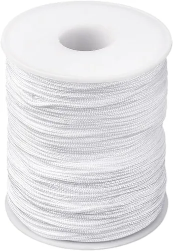 Miniatura 15 de PH PandaHall 600 yardas de 0.031 in de nailon para cuentas de hilo de cuerda de nudo chino Kumihimo hilo de macramé, cordón de cuerda para macramé