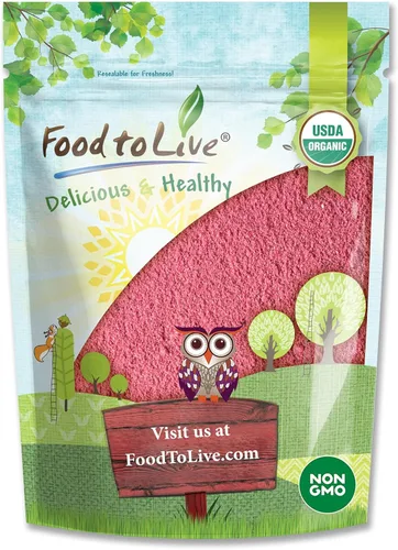 Polvo de arándano orgánico, 8 onzas, sin OMG, sin sulfatos, crudos, frutos secos, vegano, a granel, ideal para jugos, batidos, yogures y bebidas