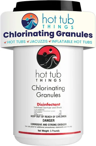 Miniatura 10 de Hot Tub Things Gránulos de cloro para bañera de hidromasaje y spa, concentrado de cloración de disolución rápida, desinfectante y oxidante