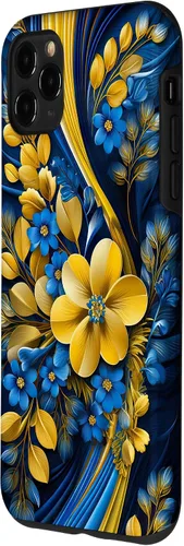Miniatura 2 de Bandera de estilo floral de Ucrania para iPhone 11 Pro Max - Funda del orgullo ucraniano