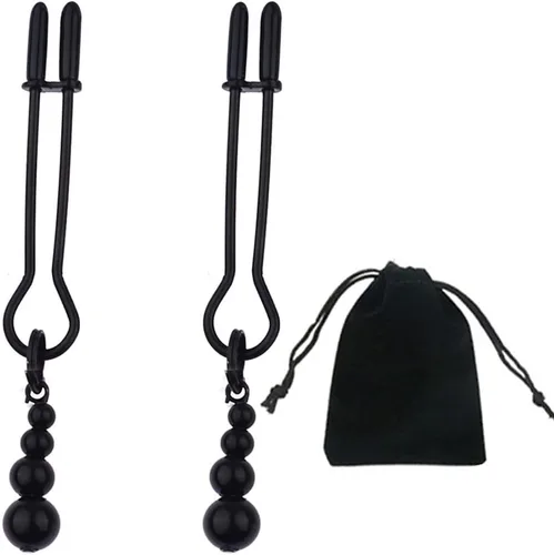 Abrazadera de pezón colgante no perforante, ajustable, sexy, clip de pezón, abrazaderas de clip para pezón, anillo de nudo, joyería para el cuerpo,