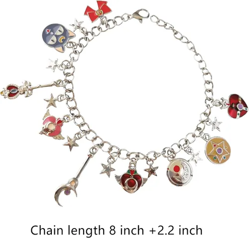 Miniatura 2 de AYJBDGR Anime cartoon Sailr Moon Charm Bracelet Gifts for Women girl