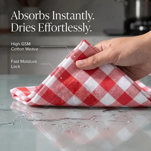 Miniatura 2 de Urban Villa - Toallas de cocina 100% algodón, paños de cocina para la cocina (juego de 6) 20”x30” Paños de cocina altamente absorbentes, juego