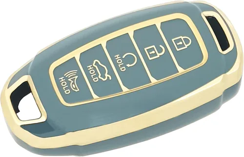 Miniatura 7 de Funda para llavero compatible con Hyundai Palisade Accent Azera Elantra GT Grandeur I30 IG IX35 Kona Santa Fe Solaris Smart Remote Holder Protector