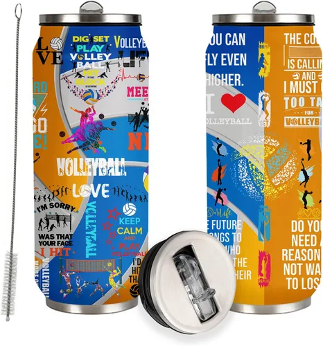 Miniatura 17 de Taza de viaje de fútbol con tapa, regalos para amantes del fútbol, vaso de acero inoxidable al vacío, taza de café, regalos para mujeres y hombres