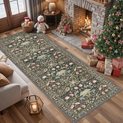 Miniatura 197 de Alfombra lavable para pasillo - 2x7 alfombras de cocina, alfombra para entrada, alfombra vintage, suave, alfombra antideslizante para piso, alfombra