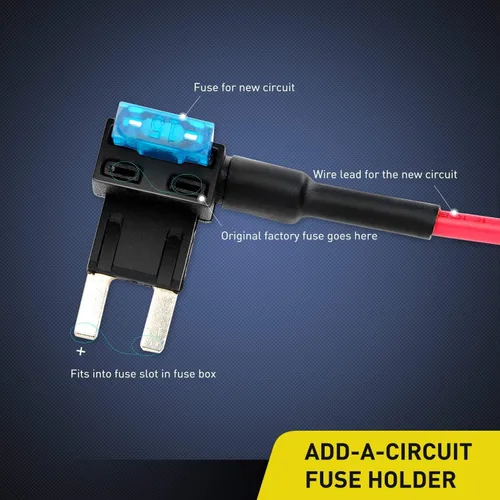 Miniatura 4 de Nilight - 50034R - Adaptador de fusible de 12 V para automóvil Add-A-Circuit, mini Atm Apm Blade Fuse Holder con 120 piezas Mini Blade Fusible