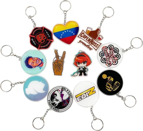 Miniatura 5 de GROZON 100 llaveros de acrílico personalizables, llavero de música escaneable, llaveros de fotos impresos personalizados al por mayor