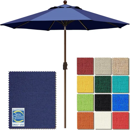 EliteShade USA Sombrilla de Mercado de 9 Pies con Garantía de 10 Años Sin Decoloración, Sombrilla de Patio, Sombrilla de Mesa para Exteriores con