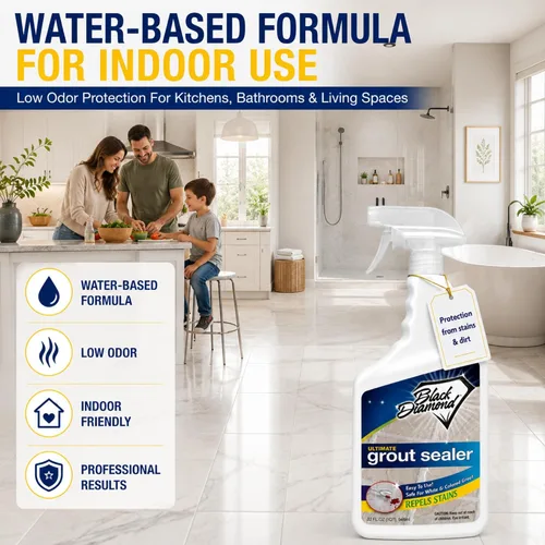 Miniatura 7 de SELLADOR DE LECHADA ULTIMO – Protección profesional para azulejos, piedra y lechada para duchas, pisos y salpicaderos Fácil de limpiar, repelente