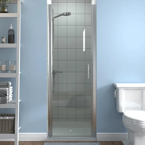 Miniatura 19 de ExBrite Puerta de ducha pivote sin marco de 34-35.5 pulgadas de ancho x 72 pulgadas de alto, puertas de ducha pivotantes de vidrio transparente