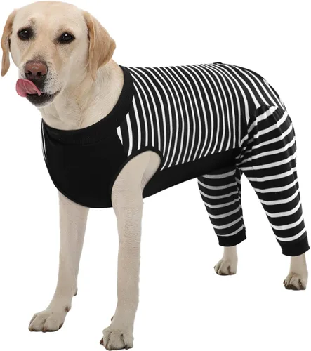 Miniatura 35 de Kuoser Traje de Cirugía para Perro Hembra Esterilización Macho Castración, Manga de Pierna de Perro para Dejar de Lamer Enterizo Suave para Perro