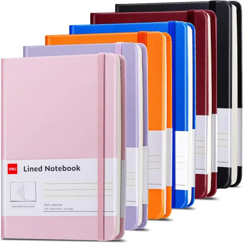 Miniatura 12 de deli Paquete de 6 cuadernos Moleskine con rayas azules para el trabajo, cuadernos A5 (5.5 x 8.3 pulgadas), 160 páginas de tapa dura, cuadernos