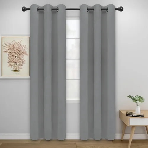 Miniatura 230 de Easy-Going - Cortinas opacas para dormitorio, aislamiento térmico sólido con ojales, cortinas de ventana para reducción de ruido, cortinas