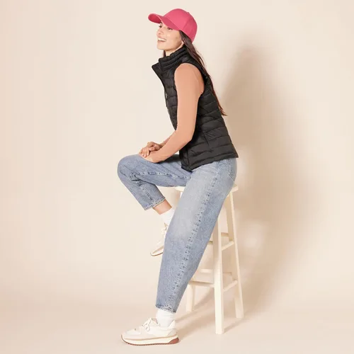 Miniatura 5 de Tienda Essentials - Chaleco para mujer, ligero, impermeable y fácil de guardar