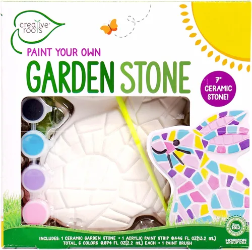 Miniatura 15 de Creative Roots Juego de piedra de escalonamiento de mosaico en forma de corazón, incluye piedra de cerámica de 7 pulgadas y 6 pinturas vibrantes