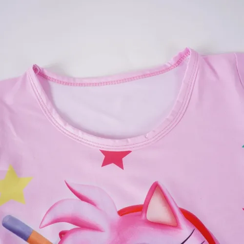 Miniatura 2 de Ermwojgrf Baby Girls Dress Princess Cartoon Casual Dress Short Sleeve Shirtdress Baby Girls Anime Print Dress