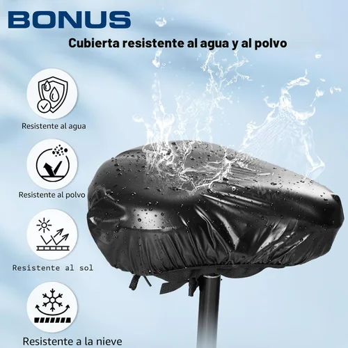 Miniatura 5 de Zacro Cojín de asiento de bicicleta, funda acolchada de gel para asiento de bicicleta para hombres y mujeres, cómodo, asiento de bicicleta Negro