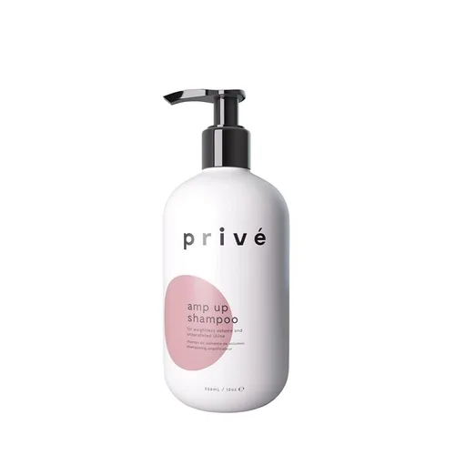 Privé Amp Up Champú voluminizador para cabello fino y fino, ligero, sin sulfatos para mujeres y hombres, añade cuerpo, levanta y brillo y refresca