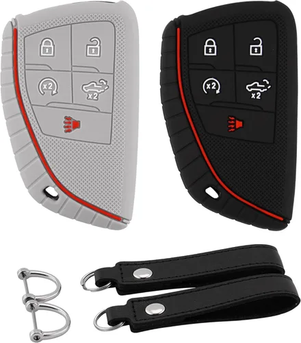 Miniatura 20 de Funda de Silicona para Llavero Compatible con Chevy GMC 5 Botones 2023 2022-2019 Chevy Silverado Tahoe Suburban GMC Sierra Acadia Terrain Protector