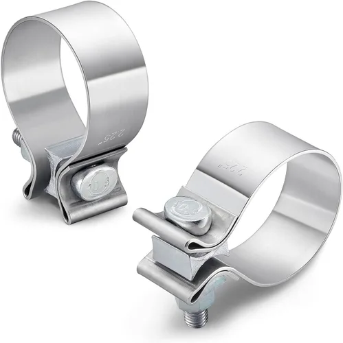 Miniatura 11 de Abrazadera de escape de banda estrecha – abrazadera de tubo repetible y fiable, fácil de desmontar e instalar, ideal para tubo de escape, punta