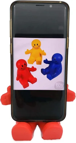 Miniatura 6 de Zugar Land Soportes para teléfono de 4 pulgadas con diseño de cara sonriente exprimible (paquete de 3) accesorios de escritorio para aliviar