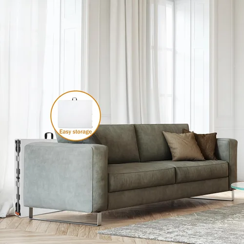 Miniatura 6 de Mesa de comedor de 6 pies, mesa plegable de plástico, para acampar en interiores y exteriores, picnics y fiestas, color blanco, capacidad de carga