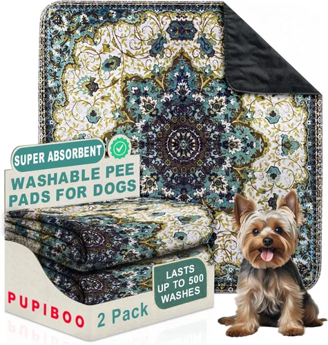 Miniatura 18 de PUPIBOO Almohadillas lavables para orina para perros y gatos - Almohadillas de entrenamiento para cachorros reutilizables súper absorbentes - 100%