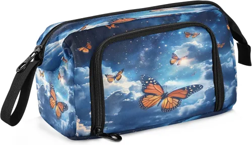 Miniatura 18 de SUABO Estuche para lápices de gran capacidad, bolsa de agua de fuego de fútbol americano, estuche para lápices, bolsa de papelería, bolsa