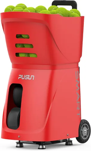 Miniatura 6 de Máquina de pelotas de tenis PT-Smart: control de aplicación con 12 modos de entrenamiento incorporados, giro de 6 niveles, 28-Pt, 75 MPH, 32.6
