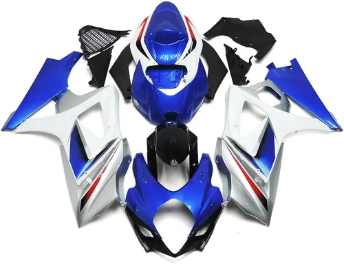 Miniatura 245 de Kit de carenado de inyección azul, negro y blanco para Suzuki GSXR600 GSX750 2006 2007 GSXR 600 GSX-R750 06 07 ABS Carenado de plástico completo