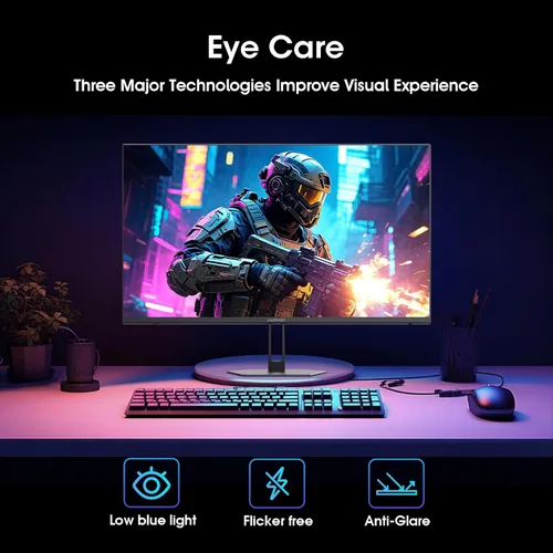 Miniatura 5 de Amzfast - Monitor de juegos de 24 pulgadas 180Hz 200Hz FHD 1080p, monitor de computadora, sincronización adaptativa de 1 ms, 3000:1, pantalla HDR