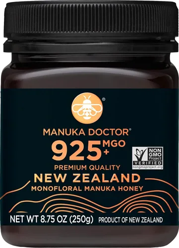 MANUKA DOCTOR - MGO 925+ Manuka Honey Monofloral, 100% pura miel de Nueva Zelanda. Certificado. Garantizado. Crudo. Sin OMG (8.75 oz)